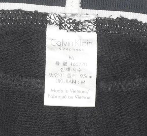 Calvin Klein Women's Black Jogger Trousers M Cotton Elastane