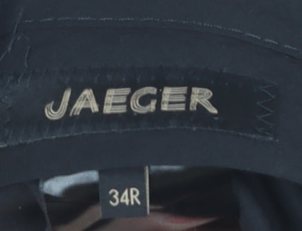 Jaeger Men’s Blue Wool Dress Trousers 34W 32L Regular Fit Straight Leg