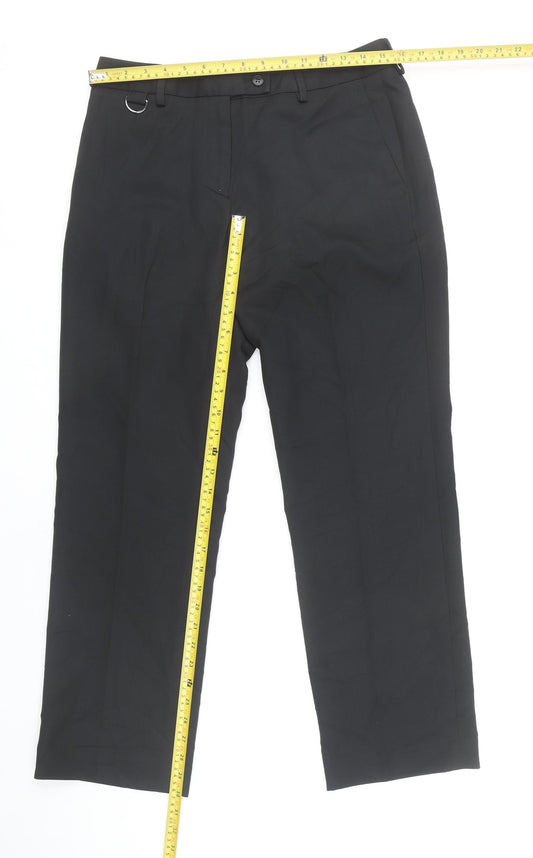 Brook Taverner Womens Black Size 12 Straight Leg Dress Pants Workwear