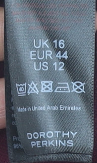 Dorothy Perkins Women Red 16 Fit & Flare Knee Length Long Sleeve Dress