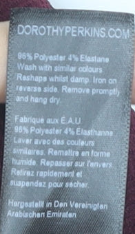 Dorothy Perkins Women Red 16 Fit & Flare Knee Length Long Sleeve Dress