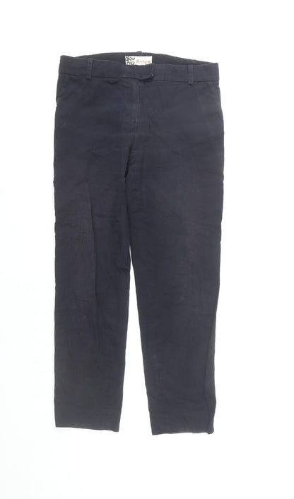 Womens UK Size 8 Jaeger Slim Fit Chino Blue Trousers
