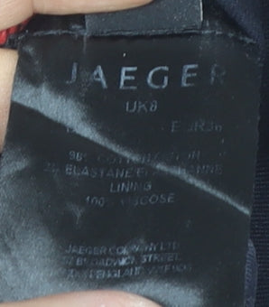 Womens UK Size 8 Jaeger Slim Fit Chino Blue Trousers