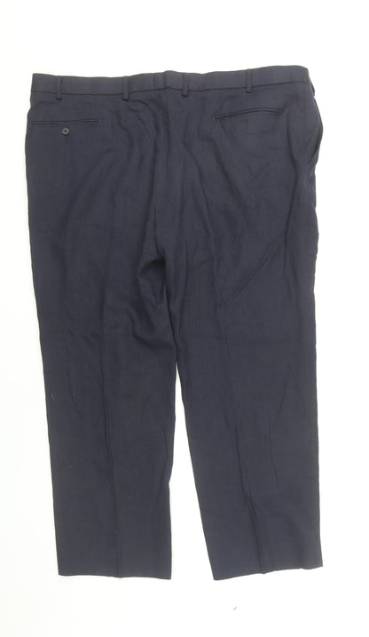 Marks and Spencer Men's Blue 42in Waist 29in Leg Dress Trousers