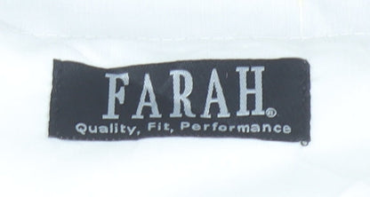 Farah Men's Brown Pleated Straight Leg Business Trousers 32W 29L