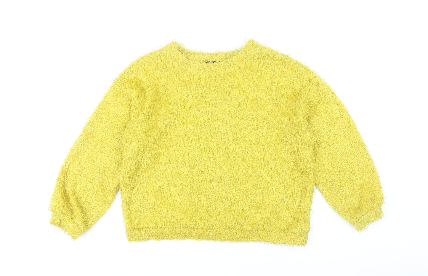 Womens UK Size 8 Bershka Yellow Pullover Jumper