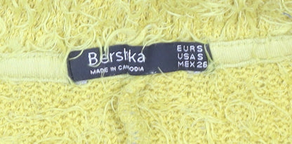 Womens UK Size 8 Bershka Yellow Pullover Jumper