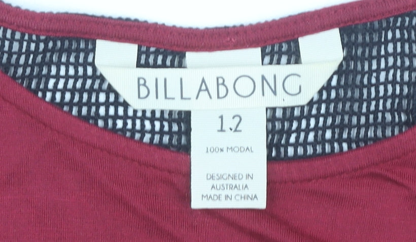 Billabong Women’s Red Skater Dress Size 12 Sleeveless Casual Summer