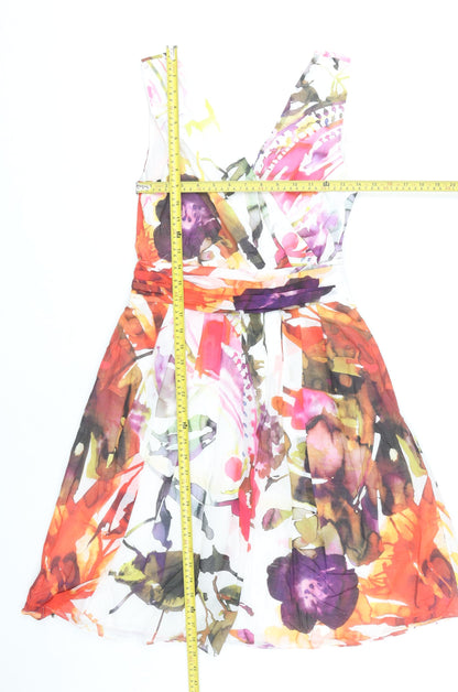 Next Women’s Multicoloured Floral A-Line Knee Length Dress Size 12