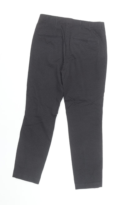 Atelier Gardeur Women's Black Geometric Slim Trousers Size 8
