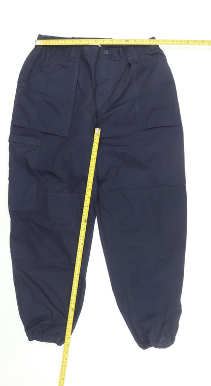 Regatta Professional Men's Blue Cargo Work Trousers 44W 31L Polyester Cotton