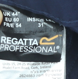 Regatta Professional Men's Blue Cargo Work Trousers 44W 31L Polyester Cotton