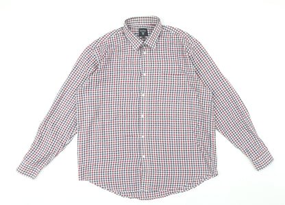 James Pringle Men's Multicoloured Check Long Sleeve Button-Up Shirt XL