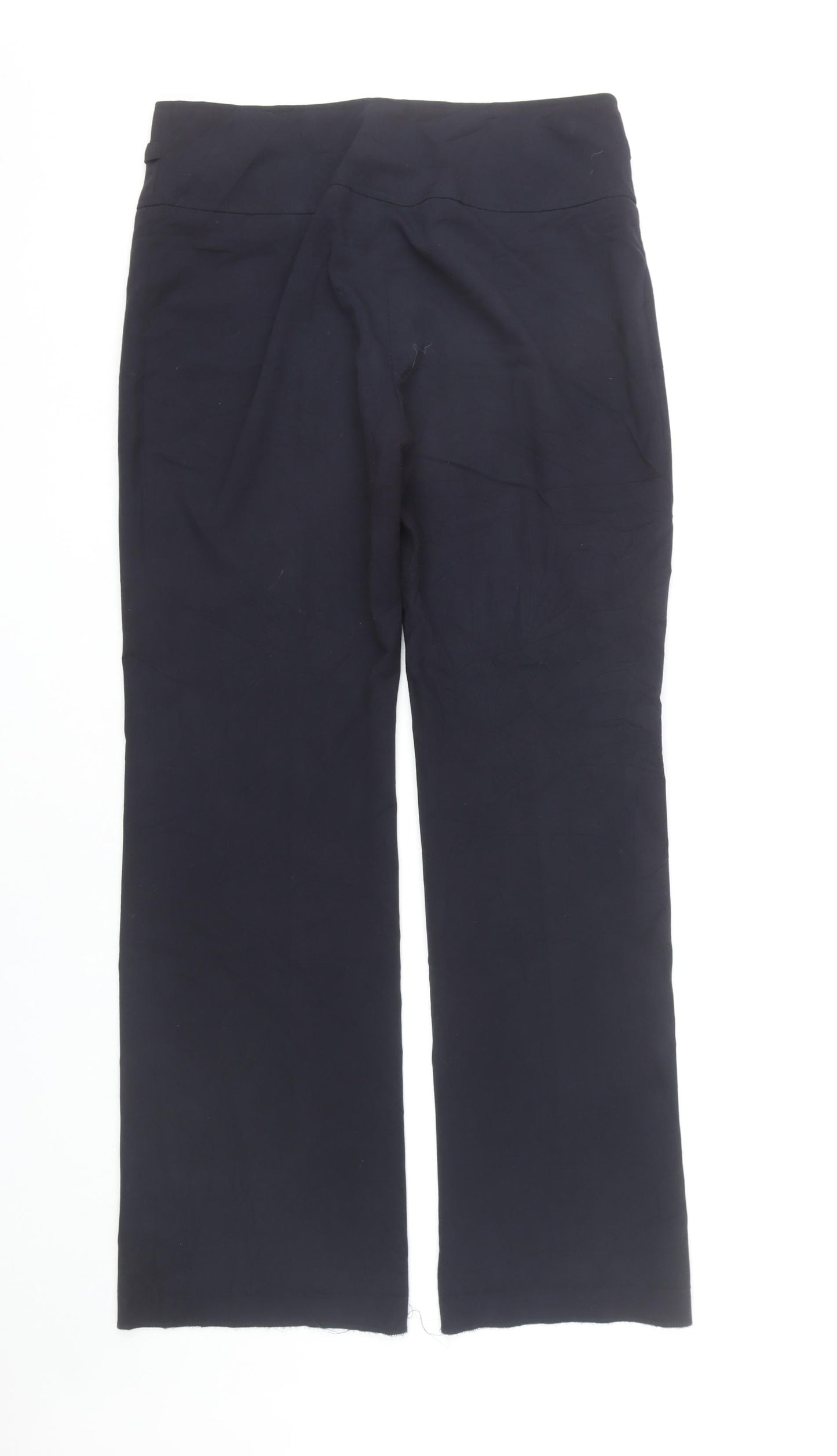 FEMME Women’s Black Straight Leg Trousers Size 12 with Buckle Detail