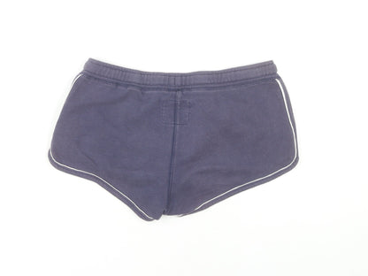Jack Wills Womens Blue Cotton Hot Pants Shorts Size 6 Low Rise
