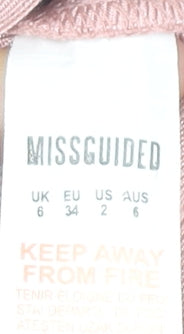 Missguided Women Pink Size 6 Bodycon Scoop Neck Sleeveless Dress