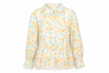 River Island Women’s Multicoloured Floral Chiffon Blouse UK 16