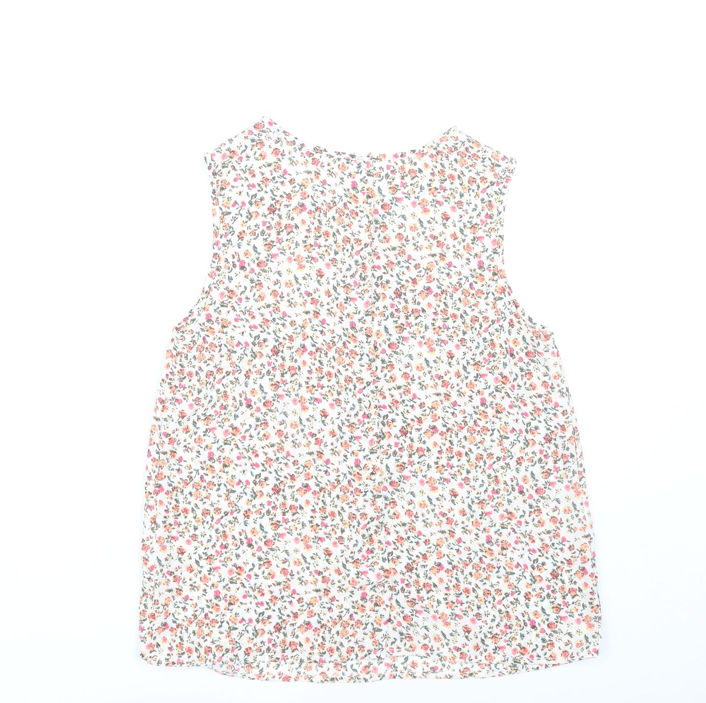 New Look Women’s Multicoloured Floral Blouse UK 10 Sleeveless
