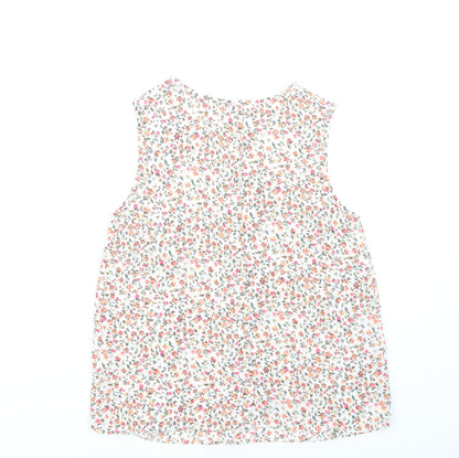 New Look Women’s Multicoloured Floral Blouse UK 10 Sleeveless