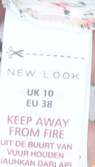 New Look Women’s Multicoloured Floral Blouse UK 10 Sleeveless