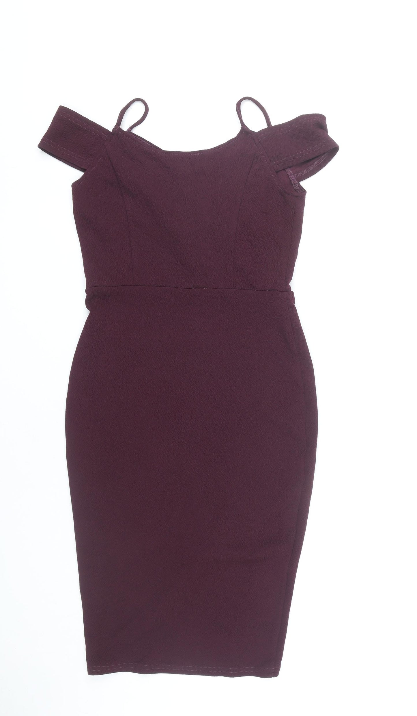 AX Paris Women’s Purple Cold Shoulder Bodycon Dress Size 10 Partywear