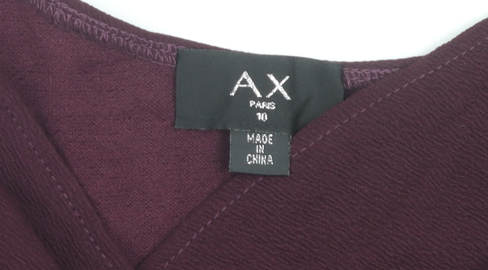 AX Paris Women’s Purple Cold Shoulder Bodycon Dress Size 10 Partywear