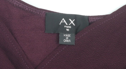 AX Paris Women’s Purple Cold Shoulder Bodycon Dress Size 10 Partywear