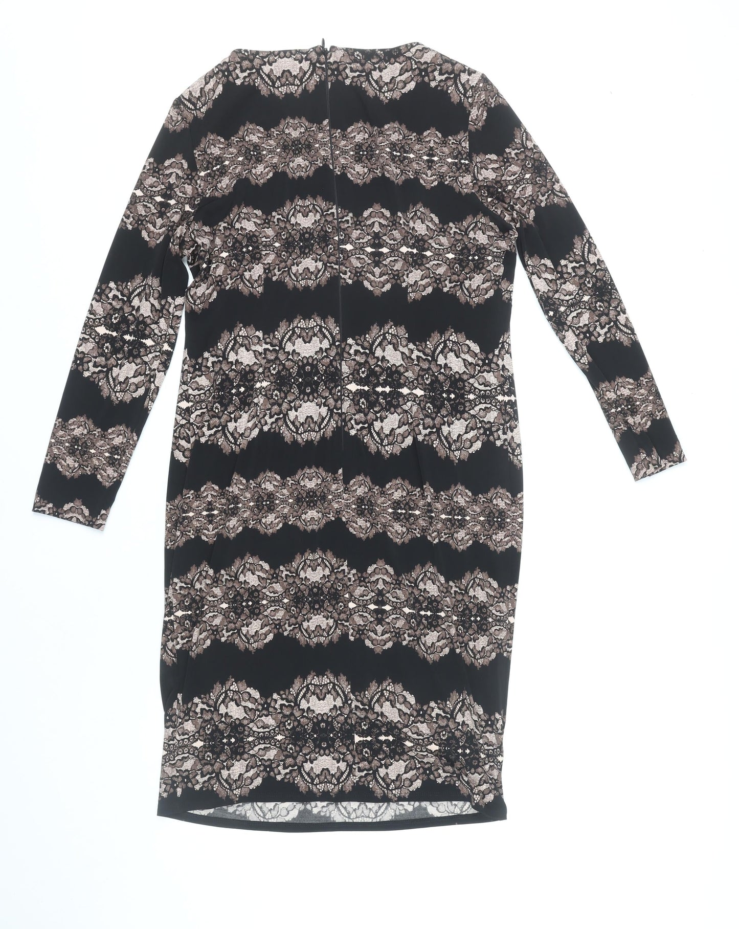Marks and Spencer Women’s Black Floral Bodycon Dress Size 14