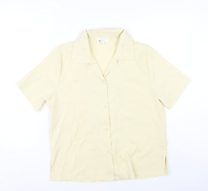 Womens UK Size 14 Anamor Beige Basic Button-Up
