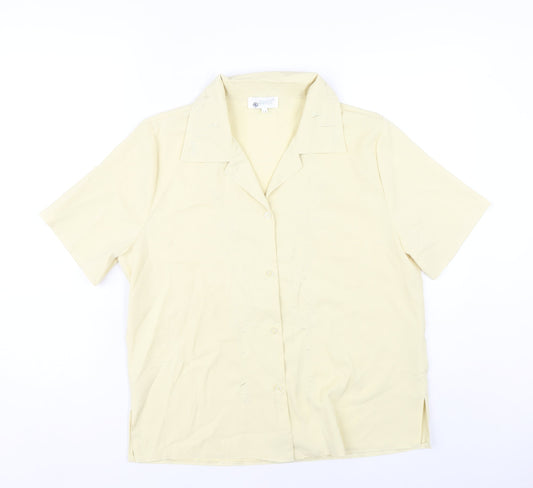 Womens UK Size 14 Anamor Beige Basic Button-Up