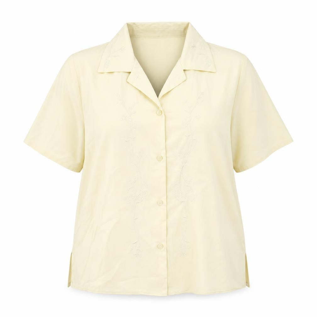 Womens UK Size 14 Anamor Beige Basic Button-Up