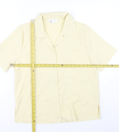 Womens UK Size 14 Anamor Beige Basic Button-Up