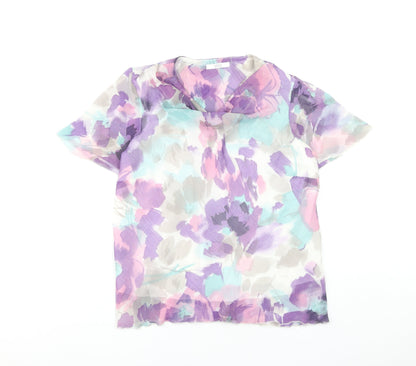 Womens UK Size 16 Marks and Spencer Multicoloured Basic Blouse