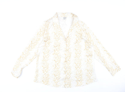 Womens UK Size 14 ASOS Beige Basic Button-Up