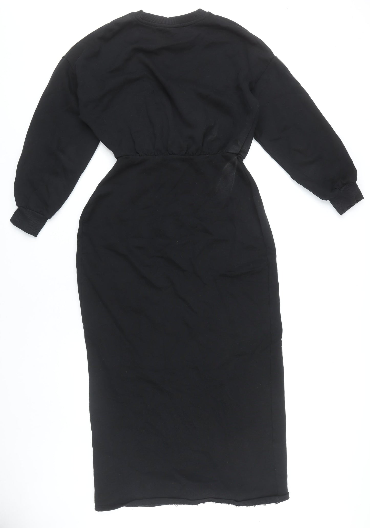 ASOS Design Women’s Black Cotton Midi Bodycon Dress Size 10