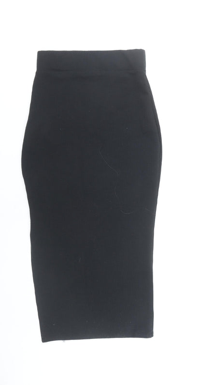 Nasty Gal Women's Black Size 10 Long Pencil Skirt Stretch