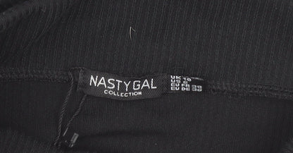 Nasty Gal Women's Black Size 10 Long Pencil Skirt Stretch
