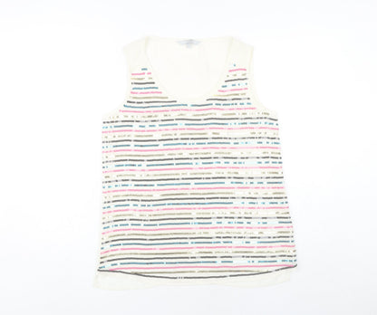 Womens UK Size 12 Red Herring Ivory Basic Tank
