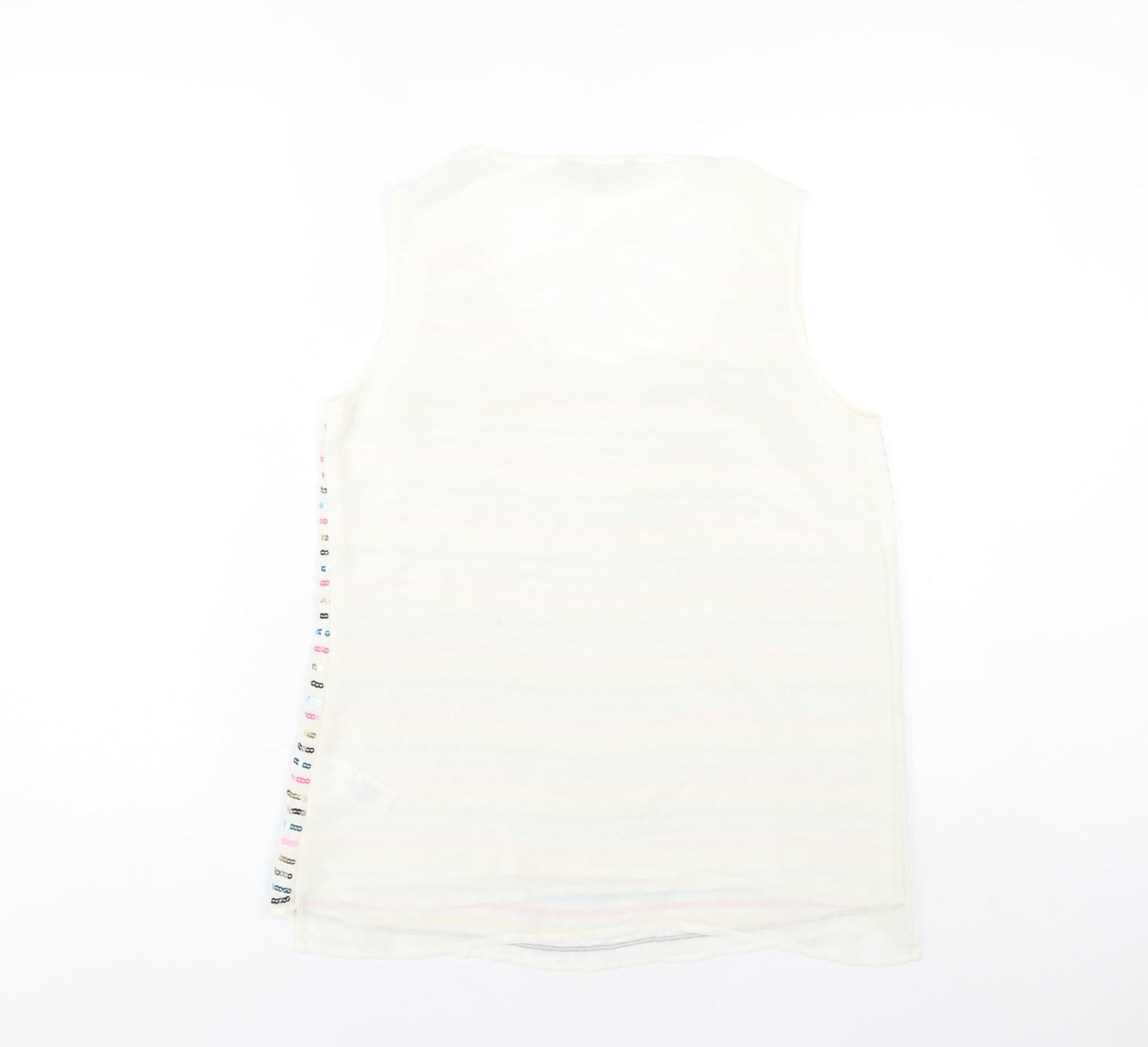 Womens UK Size 12 Red Herring Ivory Basic Tank