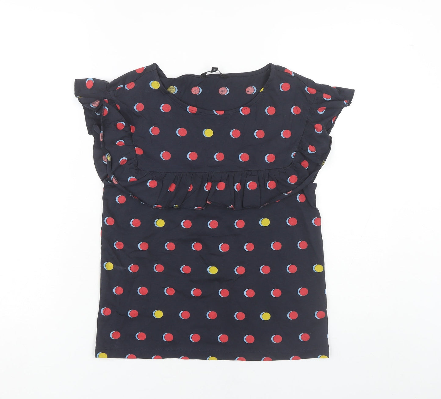 Womens UK Size 6 NEXT Multicoloured Ruffle Blouse