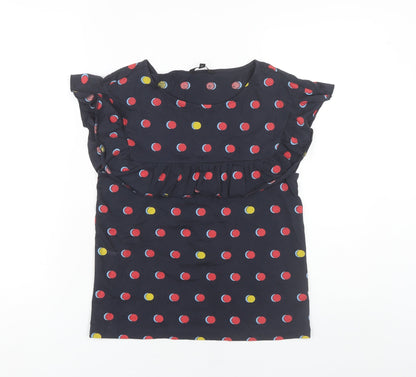 Womens UK Size 6 NEXT Multicoloured Ruffle Blouse