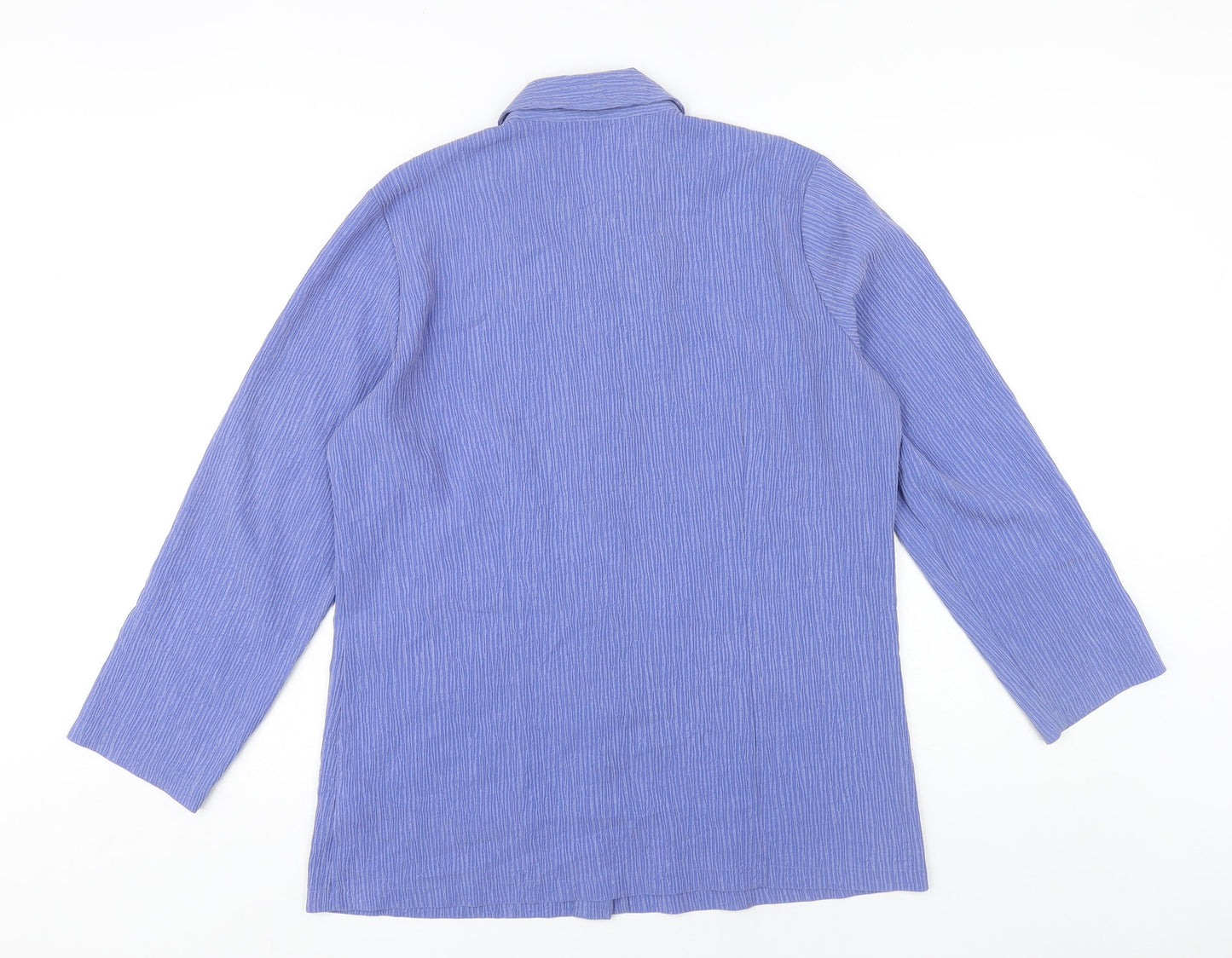 Womens UK Size 12 Marks and Spencer Blue Basic Button-Up