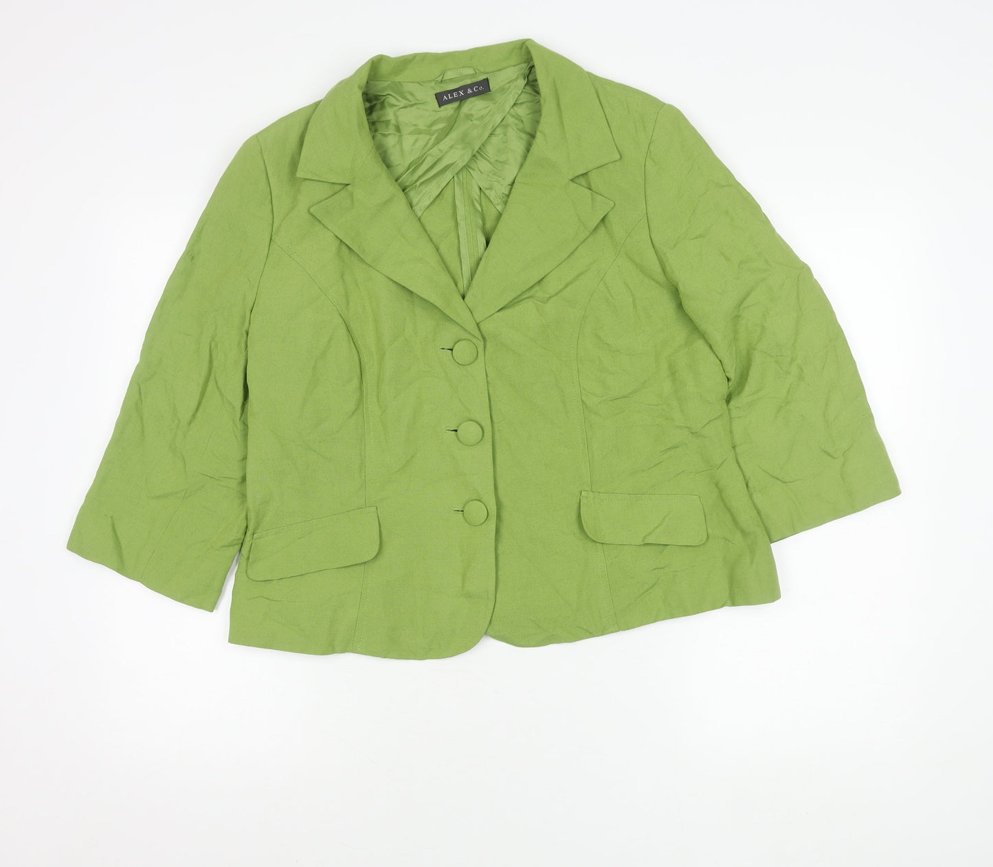 Womens UK Size 16 Alex & Co. Regular Green Blazer