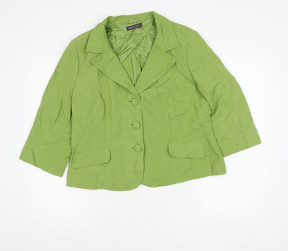 Womens UK Size 16 Alex & Co. Regular Green Blazer
