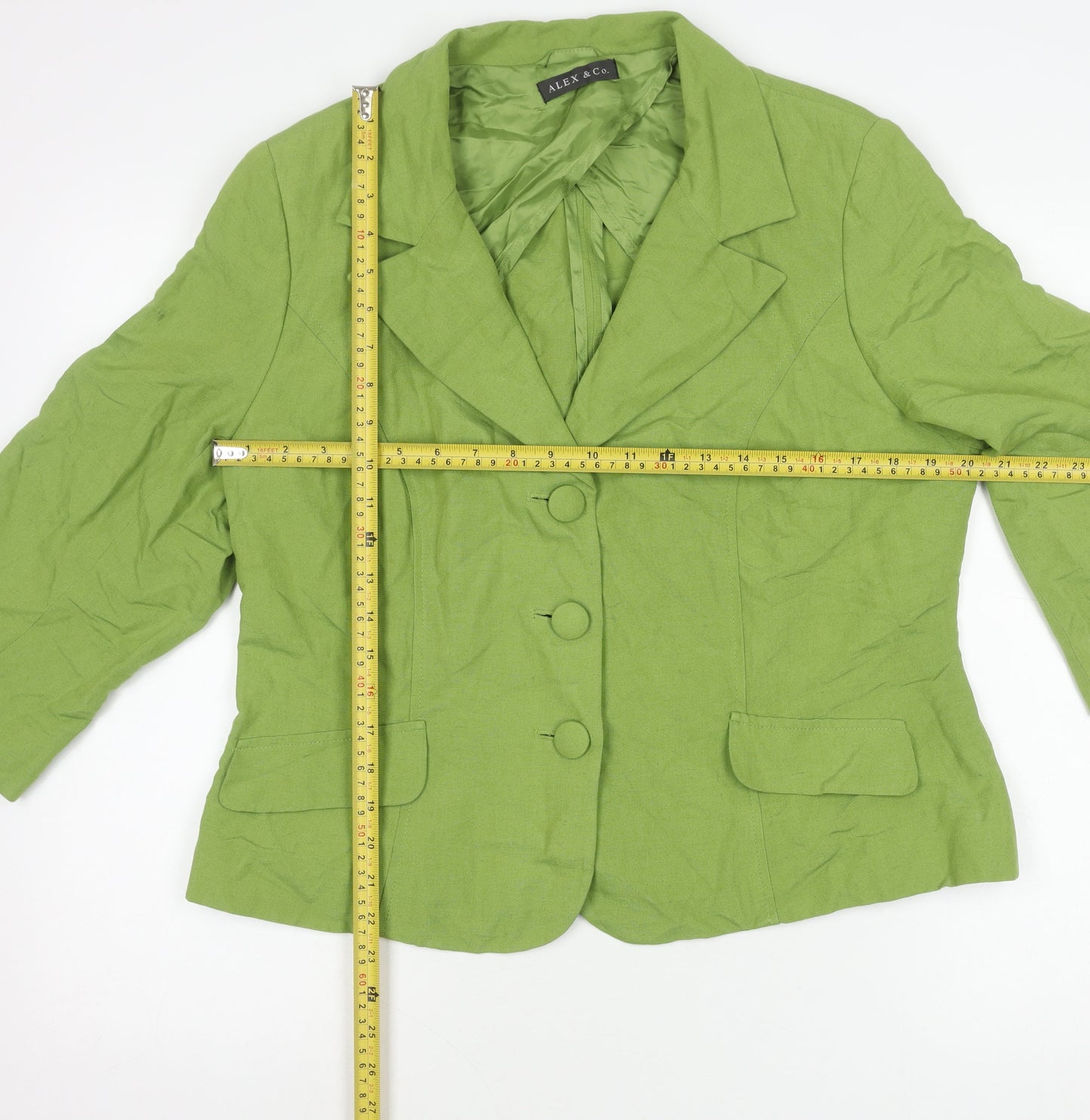 Womens UK Size 16 Alex & Co. Regular Green Blazer