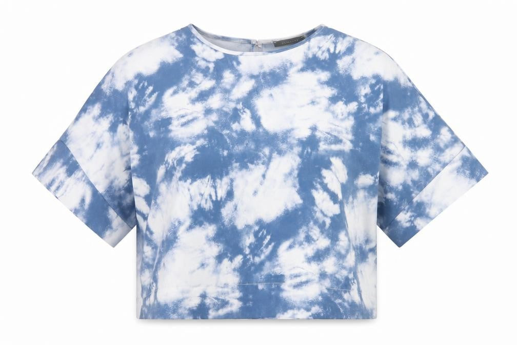 Womens UK Size 18 Primark Blue Cropped T-Shirt