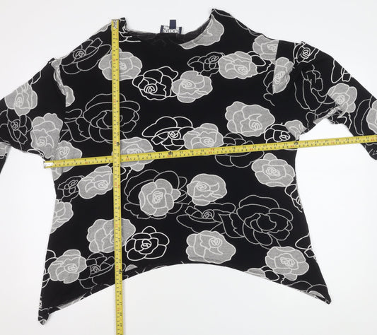 Womens UK Size 18 Saloos Black Tunic Blouse