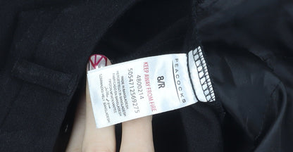 Womens UK Size 8 Peacocks   Black Trousers