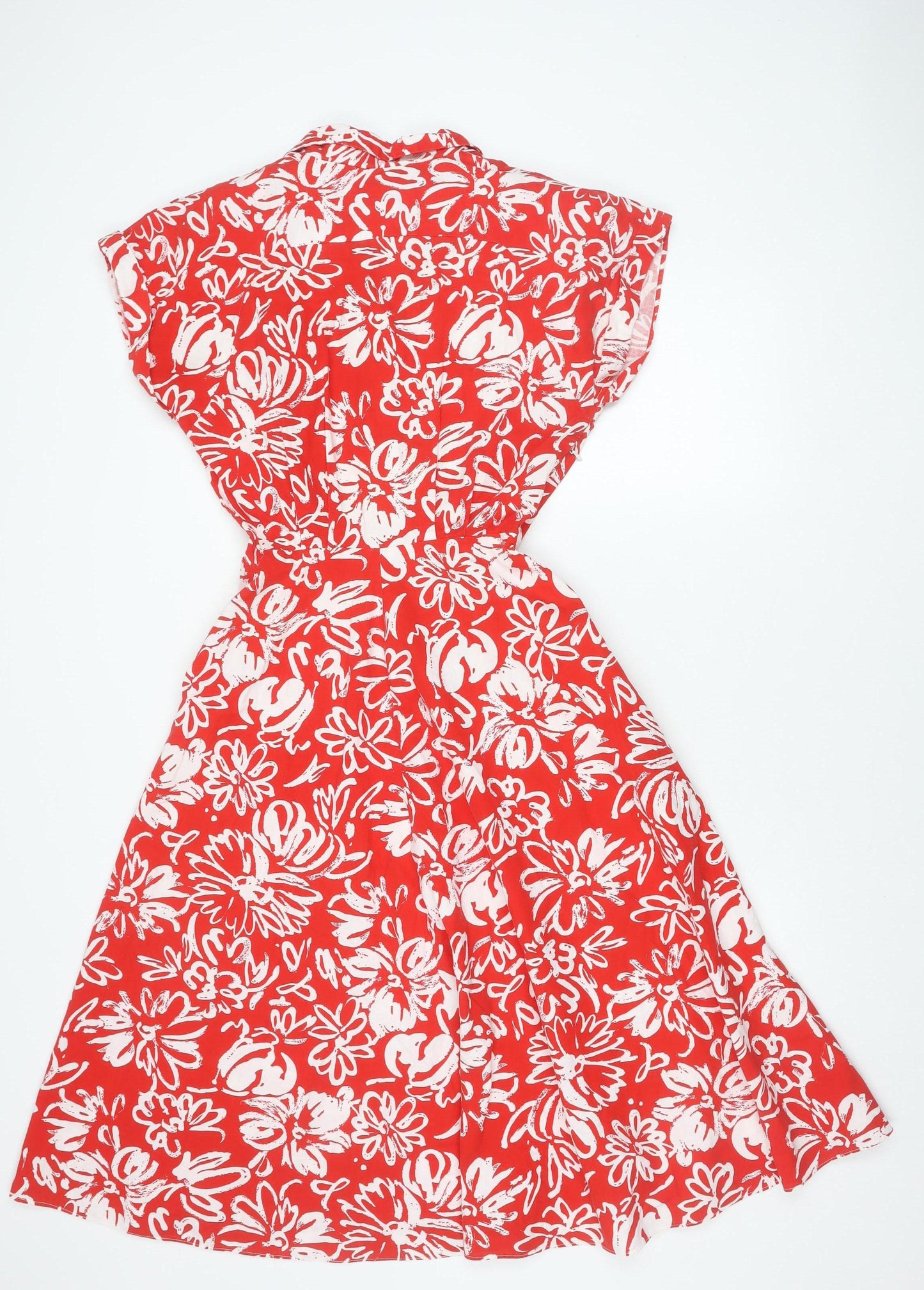 Vivienne Lawrence Women's Red Floral Strapless A-Line Dress Size 10