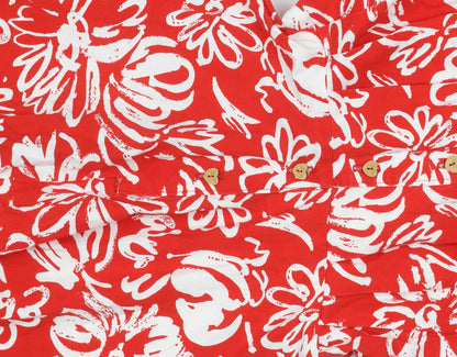 Vivienne Lawrence Women's Red Floral Strapless A-Line Dress Size 10